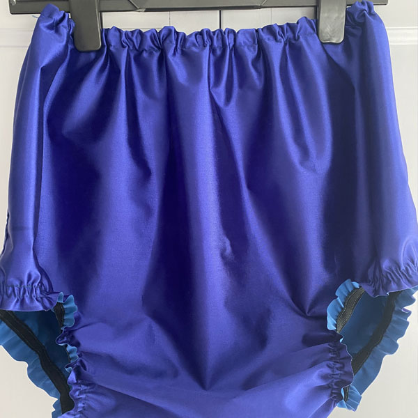 Blue satin rubber lined Incontinence pants - Hamilton Classics Rainwear